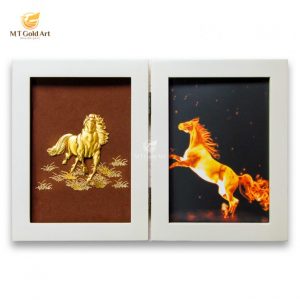 Khung ảnh mã đáo thành công mạ vàng (15x20cm)