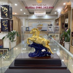 Tượng Ngựa Dát Vàng 24K