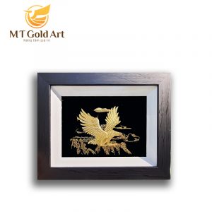 Tranh đại bàng tung cánh dát vàng (27x34cm)
