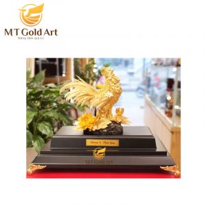 Tượng Thần Kê Dát Vàng 24K