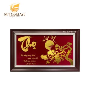 Tranh Chữ thọ thiết kế riêng theo yêu cầu  - Qua mừng Thọ