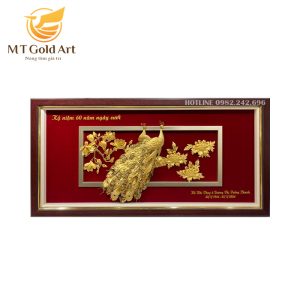 Tranh đôi công phú quý cát tường (42x81)