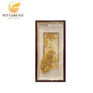 Tranh đôi công đứng(42x81cm)