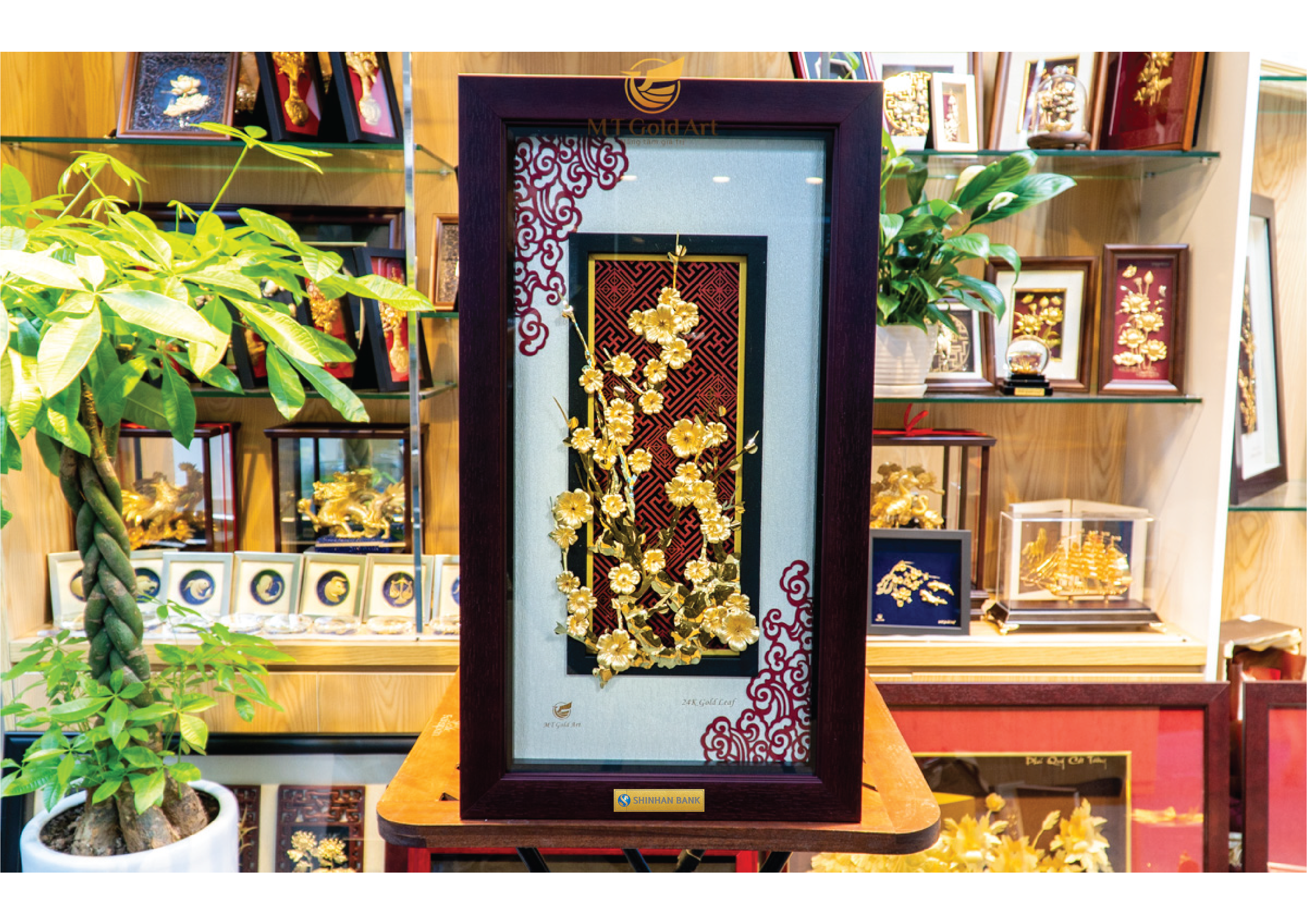 Tranh hoa mai vàng Quà Tết ân tượng sang trọng 