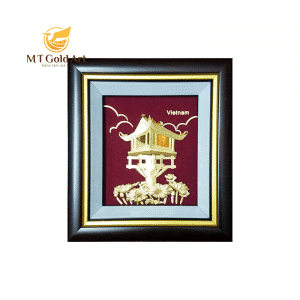 Tranh Chùa Một Cột (18x20cm) – Biểu tượng văn hóa Việt Nam