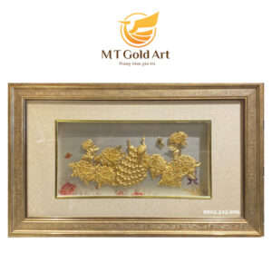 Tranh chim công hoa mẫu đơn 02 (40x65cm)