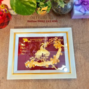 Tranh tùng hạc (25x32cm)
