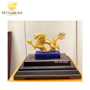 Tượng rồng bay dát vàng 24K